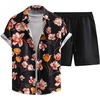 image:imageGORGLITTER Mens Cruise Rave Vacation Matching Outfits 2 Piece Short SetsBlack Multi