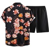 image:imageGORGLITTER Mens Cruise Rave Vacation Matching Outfits 2 Piece Short SetsBlack Multi