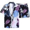image:imageGORGLITTER Mens Cruise Rave Vacation Matching Outfits 2 Piece Short SetsBlue and Black