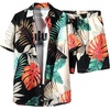 image:imageGORGLITTER Mens Cruise Rave Vacation Matching Outfits 2 Piece Short SetsGreen Multi