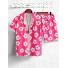 image:imageGORGLITTER Mens Cruise Rave Vacation Matching Outfits 2 Piece Short SetsHot Pink
