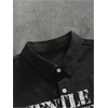 image:imageGORGLITTER Mens Graphic Button Up Cropped Shirt Short Sleeve Boxy Crop TopBlack