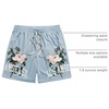 image:imageGORGLITTER Mens Graphic Shorts Casual Work Workout Basketball Shorts 2000sBlue Floral Print