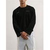 image:imageGORGLITTER Mens Graphic Tees Streetwear Long Sleeve Oversized Crop T ShirtBlack