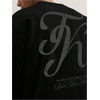 image:imageGORGLITTER Mens Graphic Tees Streetwear Long Sleeve Oversized Crop T ShirtBlack
