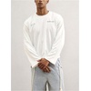 image:imageGORGLITTER Mens Graphic Tees Streetwear Long Sleeve Oversized Crop T ShirtWhite