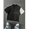 image:imageGORGLITTER Mens Knit Shirts Short Sleeve Button Up Crochet ShirtBlack