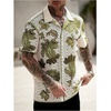 image:imageGORGLITTER Mens Knit Shirts Short Sleeve Button Up Crochet ShirtMulticolor