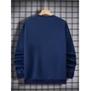 image:imageGORGLITTER Mens Letter Graphic Crewneck Sweatshirt Vintage Long Sleeve Oversized Pullover TopsBlue