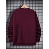 image:imageGORGLITTER Mens Letter Graphic Crewneck Sweatshirt Vintage Long Sleeve Oversized Pullover TopsBurgundy