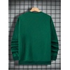 image:imageGORGLITTER Mens Letter Graphic Crewneck Sweatshirt Vintage Long Sleeve Oversized Pullover TopsDark Green