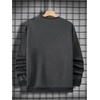 image:imageGORGLITTER Mens Letter Graphic Crewneck Sweatshirt Vintage Long Sleeve Oversized Pullover TopsGrey
