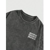 image:imageGORGLITTER Mens Letter Graphic Tee Round Neck Short Sleeve Loose TShirtBlack Bleached