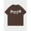 image:imageGORGLITTER Mens Letter Graphic Tee Round Neck Short Sleeve Loose TShirtChocolate Brown Slogan  Figure