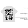 image:imageGORGLITTER Mens Letter Graphic Tee Round Neck Short Sleeve Loose TShirtWhite Bear and Letter