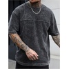 image:imageGORGLITTER Mens Oversized Short Sleeve TShirt Y2K Vintage Acid Washes TeeBlack