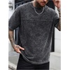 image:imageGORGLITTER Mens Oversized Short Sleeve TShirt Y2K Vintage Acid Washes TeeBlack