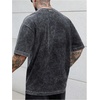 image:imageGORGLITTER Mens Oversized Short Sleeve TShirt Y2K Vintage Acid Washes TeeBlack