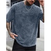 image:imageGORGLITTER Mens Oversized Short Sleeve TShirt Y2K Vintage Acid Washes TeeBlue