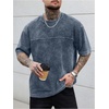 image:imageGORGLITTER Mens Oversized Short Sleeve TShirt Y2K Vintage Acid Washes TeeBlue