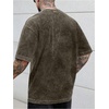 image:imageGORGLITTER Mens Oversized Short Sleeve TShirt Y2K Vintage Acid Washes TeeBrown