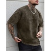 image:imageGORGLITTER Mens Oversized Short Sleeve TShirt Y2K Vintage Acid Washes TeeBrown