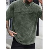 image:imageGORGLITTER Mens Oversized Short Sleeve TShirt Y2K Vintage Acid Washes TeeGreen