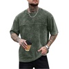image:imageGORGLITTER Mens Oversized Short Sleeve TShirt Y2K Vintage Acid Washes TeeGreen