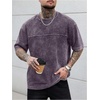 image:imageGORGLITTER Mens Oversized Short Sleeve TShirt Y2K Vintage Acid Washes TeePurple