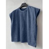 image:imageGORGLITTER Mens Sleeveless Cropped Shirt Cut Off Y2k Rave Boxy Tank Top Fashion Summer Muscle Streetwear Tee Crop TopBlue
