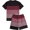 image:imageGORGLITTER Mens Summer Vacation Beach 2 Piece Outfits T Shirt Short SetsBurgundy
