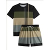 image:imageGORGLITTER Mens Summer Vacation Beach 2 Piece Outfits T Shirt Short SetsMulticolor