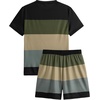 image:imageGORGLITTER Mens Summer Vacation Beach 2 Piece Outfits T Shirt Short SetsMulticolor