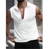 image:imageGORGLITTER Mens Tank Tops V Neck Sleeveless Wrap Tees Shirts Going Out TopWhite