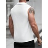 image:imageGORGLITTER Mens Tank Tops V Neck Sleeveless Wrap Tees Shirts Going Out TopWhite