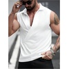 image:imageGORGLITTER Mens Tank Tops V Neck Sleeveless Wrap Tees Shirts Going Out TopWhite