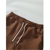 image:imageGORGLITTER Mens Vacation Summer Cruise Outfits 2 Piece Linen Shorts SetsCoffee Brown
