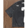 image:imageGORGLITTER Mens Y2K Striped Cropped Shirts Short Sleeve Button Up Crop TopBlack