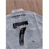 image:imageGORGLITTER Mens Y2K Striped Cropped Shirts Short Sleeve Button Up Crop TopWhite and Grey