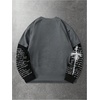 image:imageGORGLITTER Mens Y2k Goth Shirt Graphic Oversized Long Sleeve StreetwearBlack