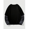 image:imageGORGLITTER Mens Y2k Goth Shirt Graphic Oversized Long Sleeve StreetwearBlack and Grey