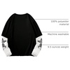 image:imageGORGLITTER Mens Y2k Goth Shirt Graphic Oversized Long Sleeve StreetwearBlack and White