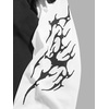 image:imageGORGLITTER Mens Y2k Goth Shirt Graphic Oversized Long Sleeve StreetwearBlack and White Graphic