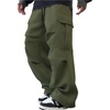 image:imageGORGLITTER Mens Baggy Cargo Sweatpants Oversized Sweat Pants Fall OutfitsArmy Green