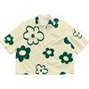 image:imageGORGLITTER Mens Cropped T Shirt Crop Tops Button Up Boxy Graphic Y2k TeesYellow