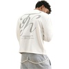 image:imageGORGLITTER Mens Graphic Tees Streetwear Long Sleeve Oversized Crop T ShirtWhite
