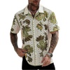 image:imageGORGLITTER Mens Knit Shirts Short Sleeve Button Up Crochet ShirtMulticolor