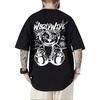 image:imageGORGLITTER Mens Letter Graphic Tee Round Neck Short Sleeve Loose TShirtBlack Bear and Letter