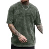 image:imageGORGLITTER Mens Oversized Short Sleeve TShirt Y2K Vintage Acid Washes TeeGreen