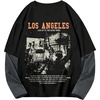 image:imageGORGLITTER Mens Y2k Goth Shirt Graphic Oversized Long Sleeve StreetwearBlack Graphic